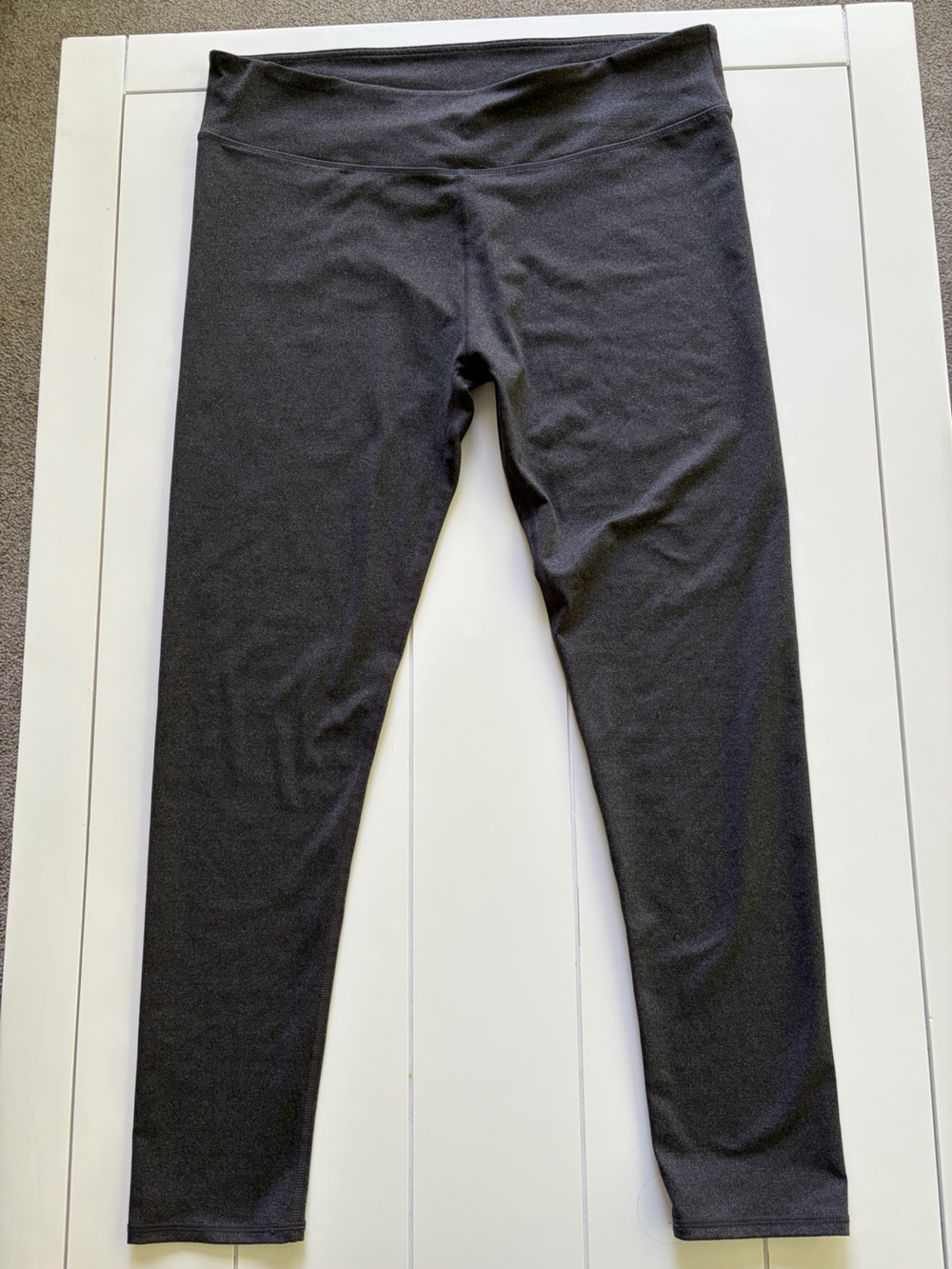 Fabletics Salar Heather Charcoal Gray Full Length Leggings Sz XXL/2X NWOT